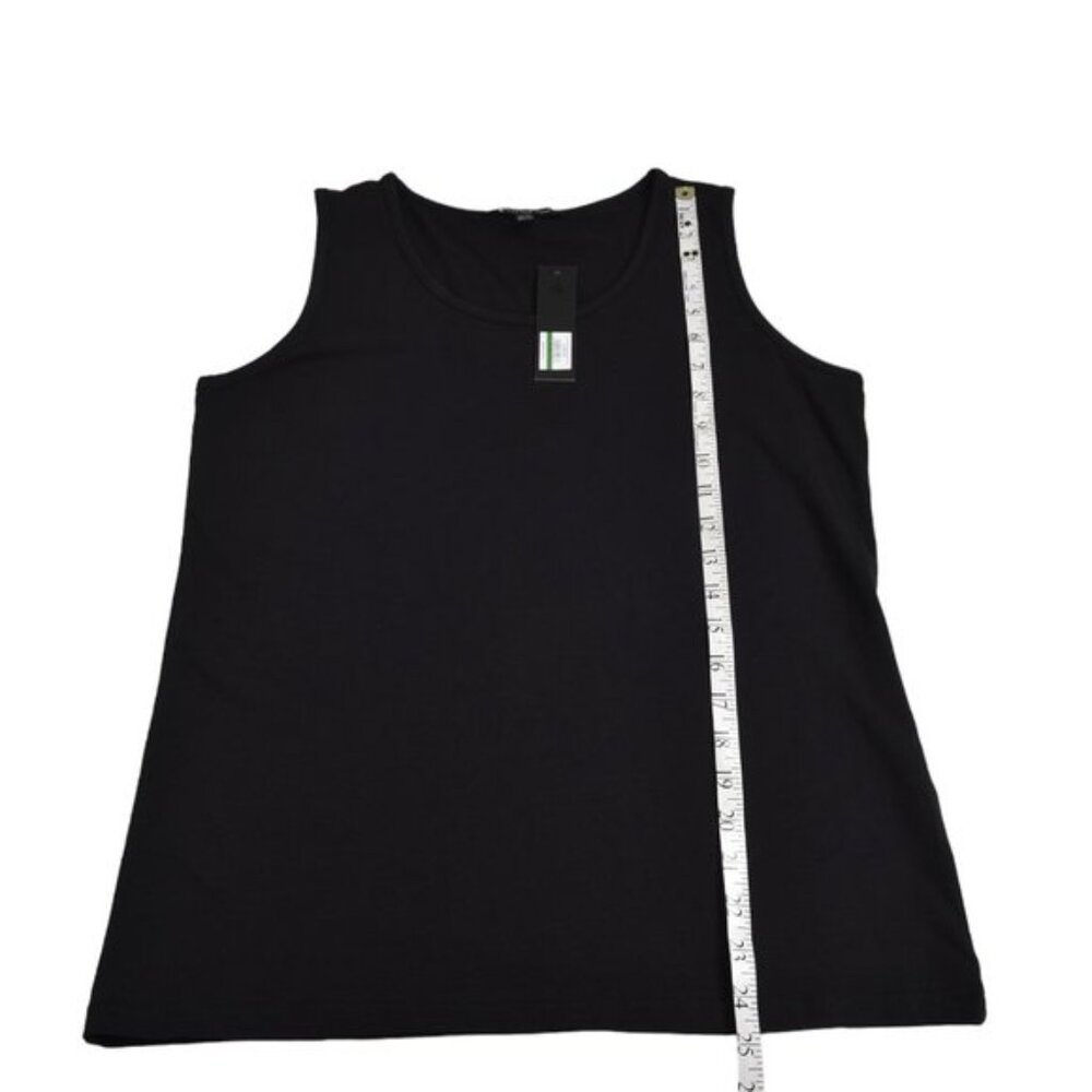 Jones York Black Tank Top Sleeveless Cotton Size Large - Picture 8 of 8